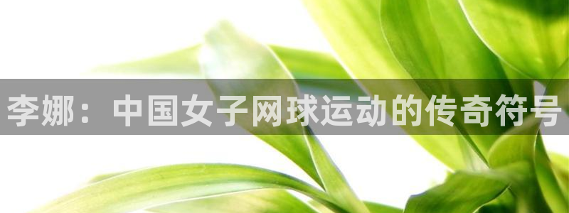 意昂平台：李娜：中国女子网球运动的传奇符号
